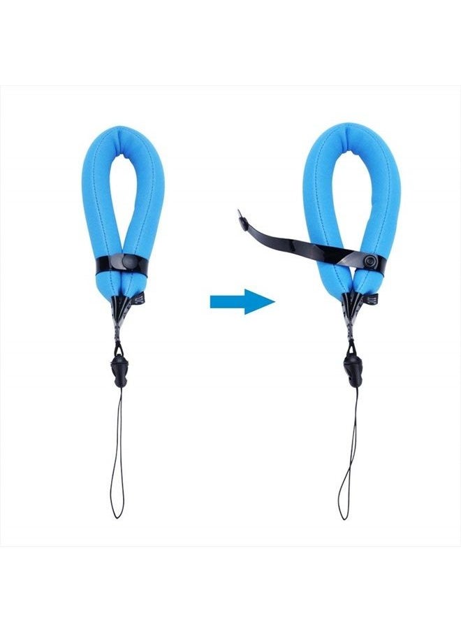 JJC - Waterproof Camera Floating Wrist Strap for Olympus Tough TG-6 TG-5 TG-4 TG-3 Fujifilm FinePix XP140 XP130 XP120 Nikon Coolpix W300 W150 Gopro Hero 9 8-Blue - Image 1