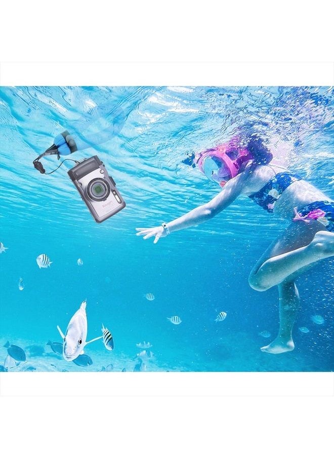 JJC - Waterproof Camera Floating Wrist Strap for Olympus Tough TG-6 TG-5 TG-4 TG-3 Fujifilm FinePix XP140 XP130 XP120 Nikon Coolpix W300 W150 Gopro Hero 9 8-Blue - Image 1