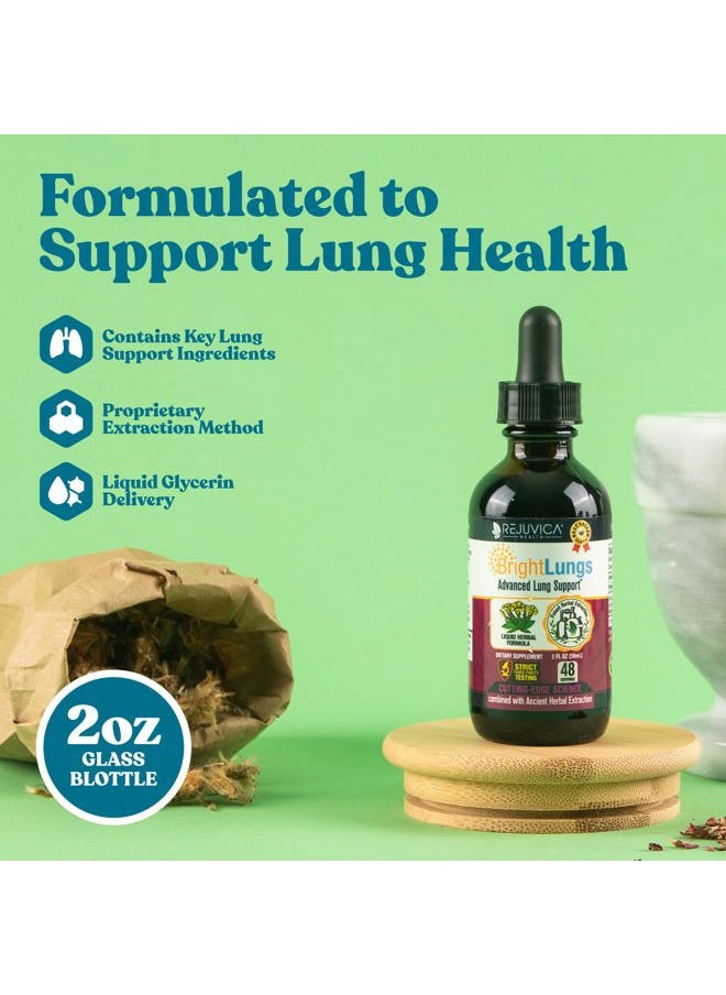 Rejuvica Health Bright Lungs - Lung Detox Support Supplement to Help Maintain Overall Lung & Respiratory Health - Grindelia, Lobelia, Licorice, Wild Cherry & More!  - Image 2
