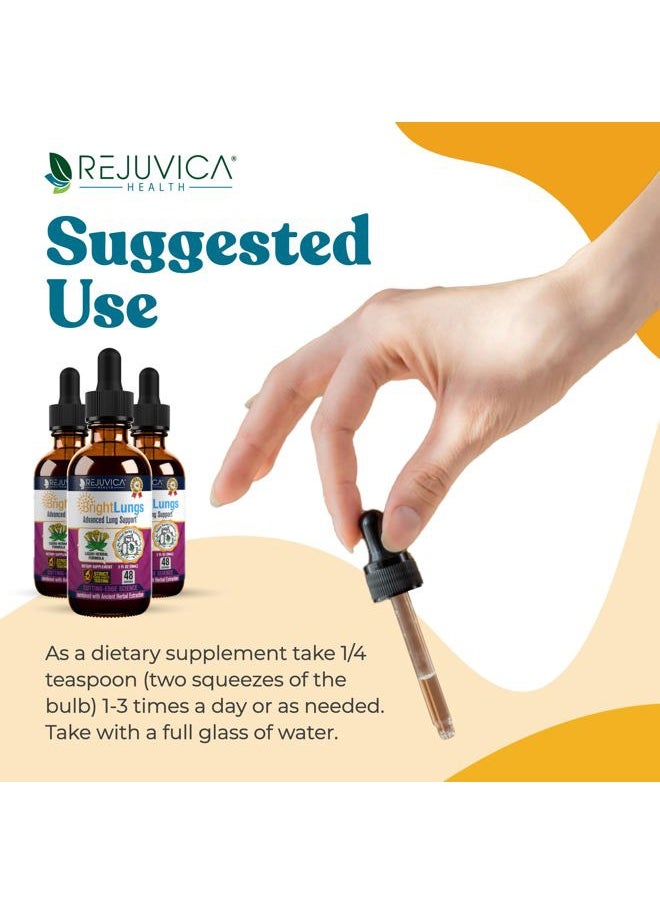 Rejuvica Health Bright Lungs - Lung Detox Support Supplement to Help Maintain Overall Lung & Respiratory Health - Grindelia, Lobelia, Licorice, Wild Cherry & More!  - Image 4