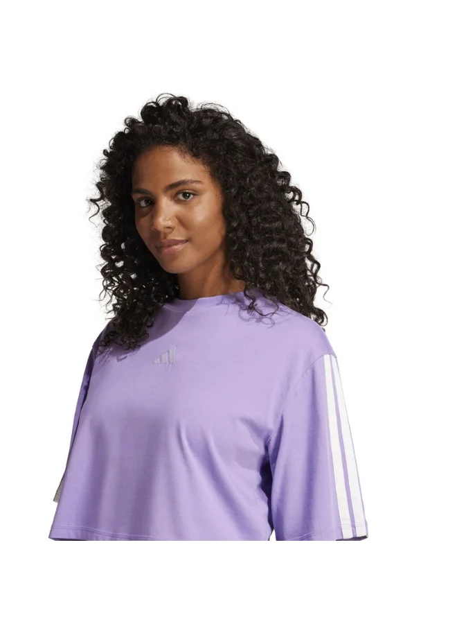 Adidas essentials 3-stripes cotton loose women t-shirt