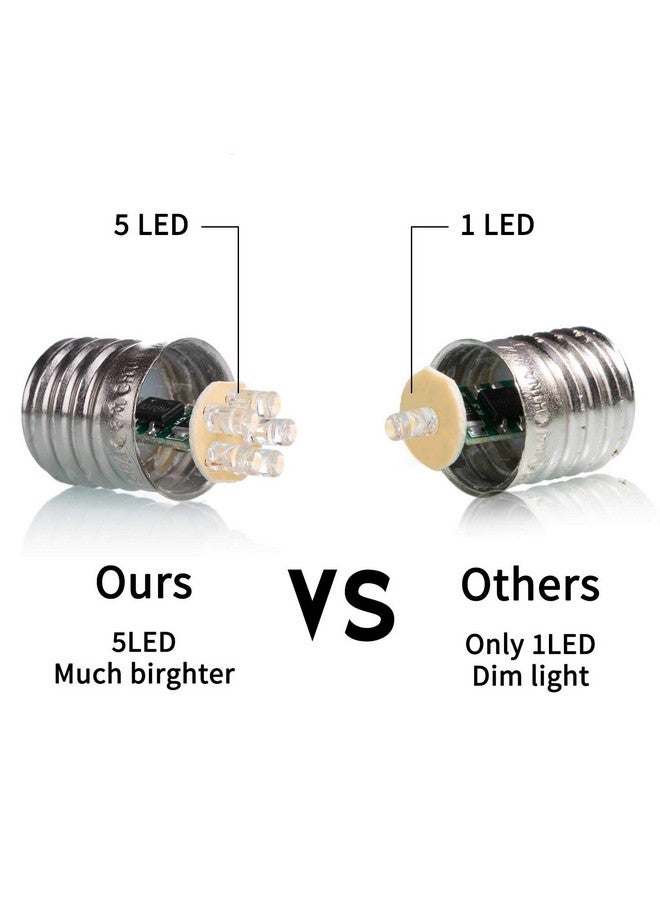 Brightown 100 Pack C9 LED Replacement Christmas Light Bulb, C9 Shatterproof LED Bulb for Christmas String Light, E17 Intermediate Base, Commercial Grade Dimmable Bulbs, Pure White - Image 4