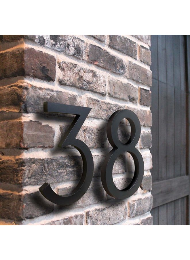 HASWARE Floating House Number 4 inch Stylish Door Numbers Alphabet Plaque Street Home Address Numerals (Small 1, Black) - Image 3