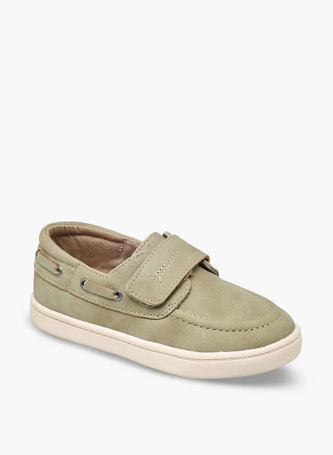 JUNIORS Boys Hook & Loop Boat Shoes