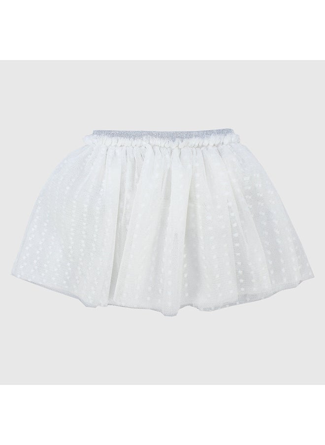 playmore White Dotted Ruffled Skirt  - Image 1