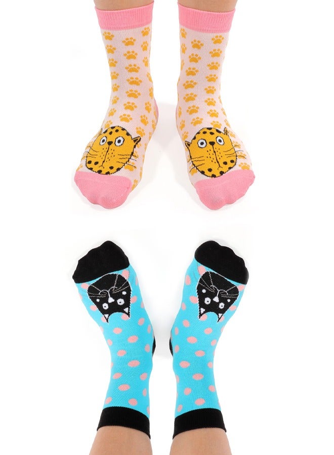 Biggdesign Biggdesign 5 Pairs Cats Design Womens Socks - Image 5