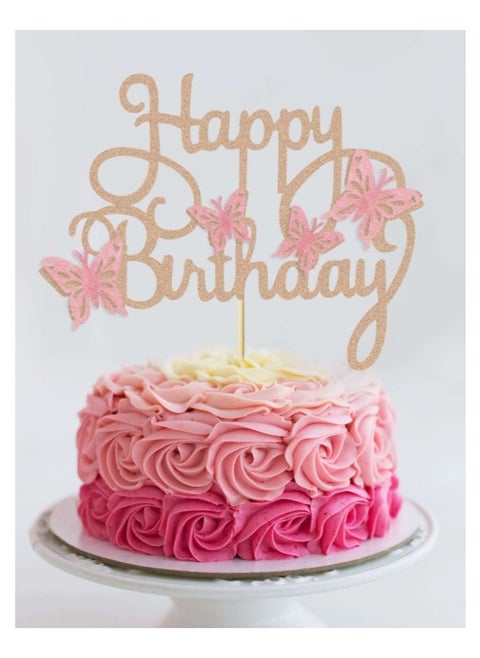 Decorative sticks and plantings for cake decoration for birthdays and parties