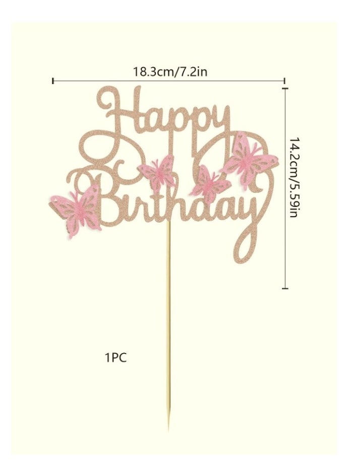 Decorative sticks and plantings for cake decoration for birthdays and parties