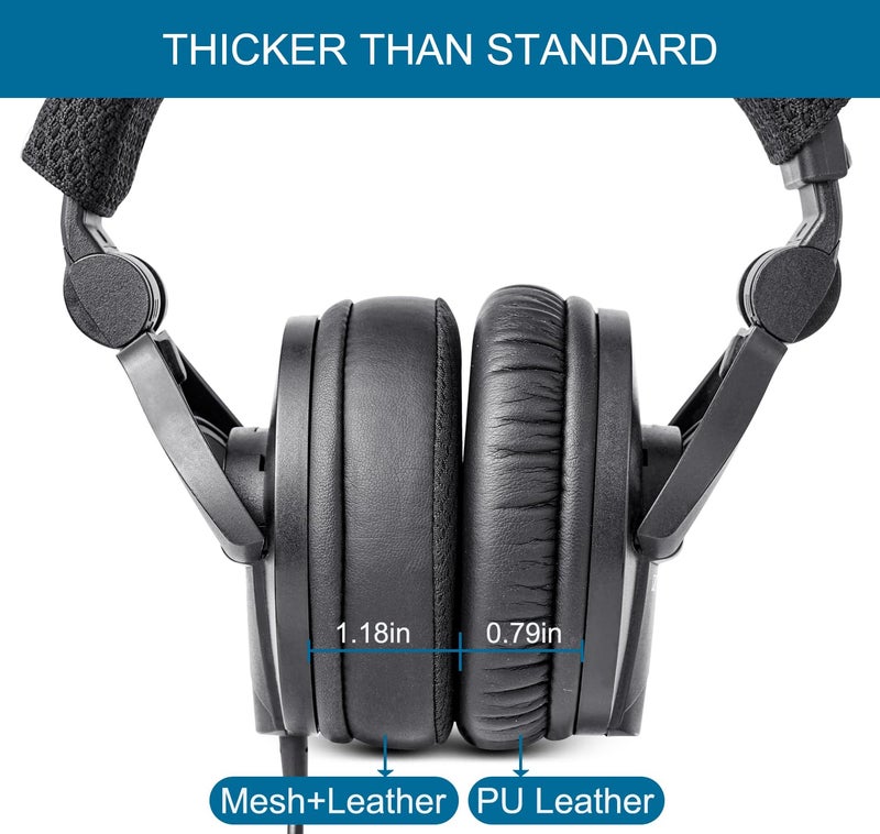 G GVOEARS Replacement Ear Pads for Sennheiser HD280/HD280-13/HD280-Pro/HD281/HMD280/HMD280 Pro/HMD280-13/HMD281/HMD281 Pro Headphones, Earpads Cushions with Upgrade Memory Foam - Black - Image 5