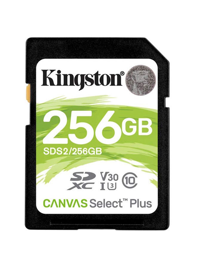 Kingston 256GB SDHC Canvas Select Plus 100MB/s Read Class 10 UHS-I U1 V10 Memory Card (SDS2/256GB) - Image 1