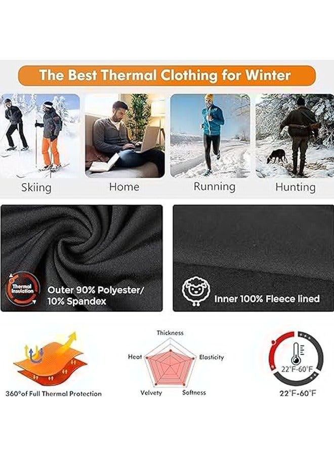 Men Thermal Underwear Set, Men Thermal Base Layer Long Sleeve pajama, Thermal Long Johns Top & Bottom Set,Compression, Cycling, Skiing, Training, Hiking, Outdoor Sports （XXL） - Image 5