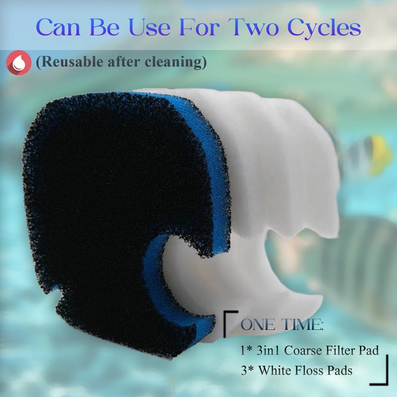 PurifyLogix Replacement Canister Filter Pads Compatible with AMOSIJOY 172/225/265GPH, 6 White Floss and 2 Coarse Filter Pads for Pondforse 172/225/265GPH Aquarium (8) - Image 5