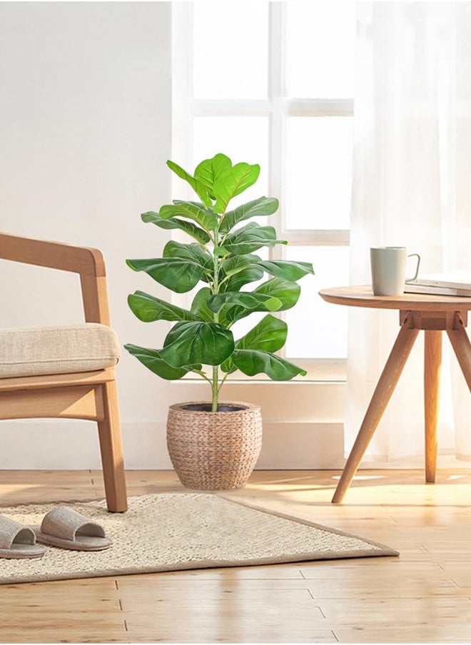 Artificial Fiddle Leaf Fig Tree/Faux Ficus Lyrata for Home Office Decoration, 78CM Tall, with Cotton Rope Basket - https://f.nooncdn.com/p/pzsku/ZA125B79DCE22C44C6E09Z/45/_/1712045493/df2f8b1a-4c27-4668-b1ce-0f460ad6911e.jpg?width=original