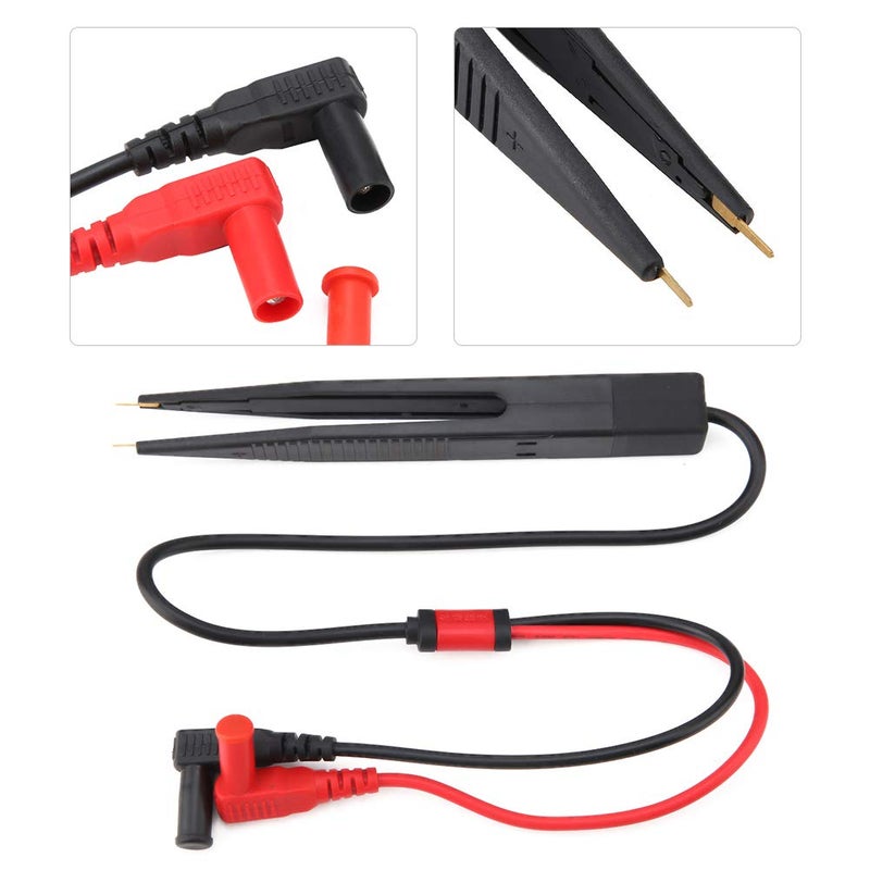 Capacitor Clamp/Holder for Multimeter, Excellent Technology for Chip Capacitance Measurement, Perfect Tool Electronic Work, Plastic Red 23.8in - Image 4