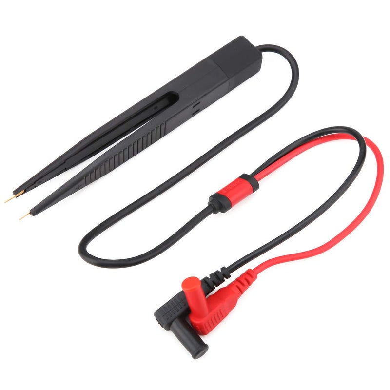 Capacitor Clamp/Holder for Multimeter, Excellent Technology for Chip Capacitance Measurement, Perfect Tool Electronic Work, Plastic Red 23.8in - Image 1