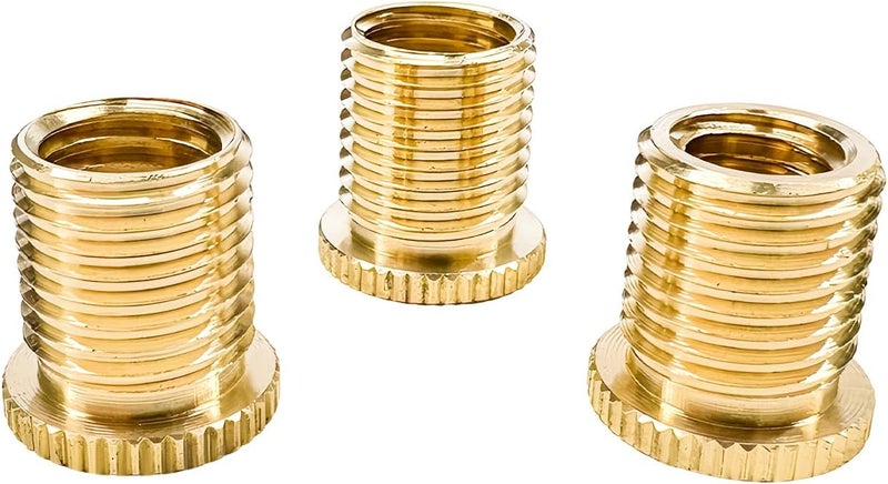 MUQIDA 3PCS Shift Knob Thread Adapters, M8 X 1.25/M10 X 1.25/M10 X 1.5 Brass Adapters for Gear Shift Heads, Universal Shifter Knob Threaded Screws for Manual Automatic Vehicle - Image 1