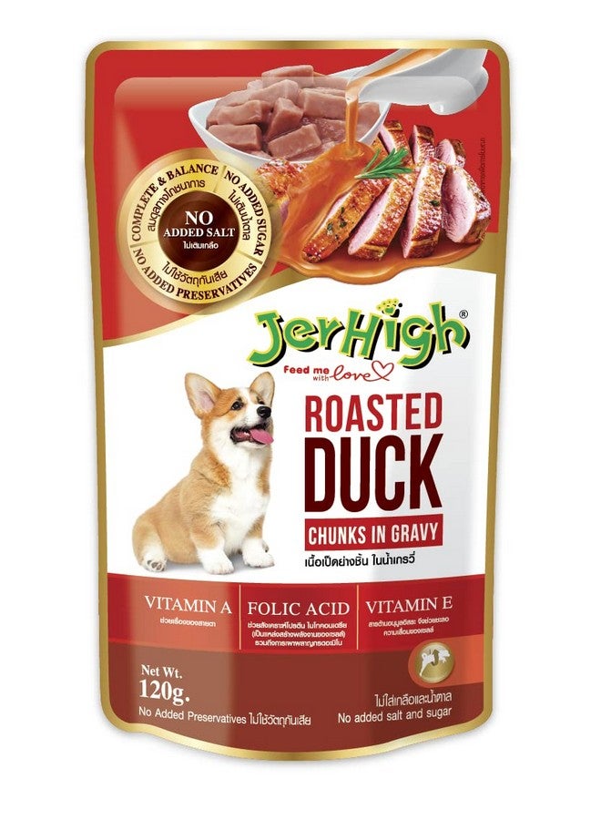 Jerhigh Wet Dog Food For All Life Stages, Human Grade High Protein Chicken, Gravy Roasted Duck (Pack Of 12) - Image 2