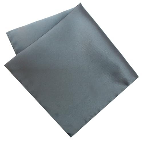 LEONARDI Men's Solid Pocket Square & Pocket Square Holder For Men's Combo | Microfiber | 30cm x 30cm | Pack of 2 (GRAY) - Image 4