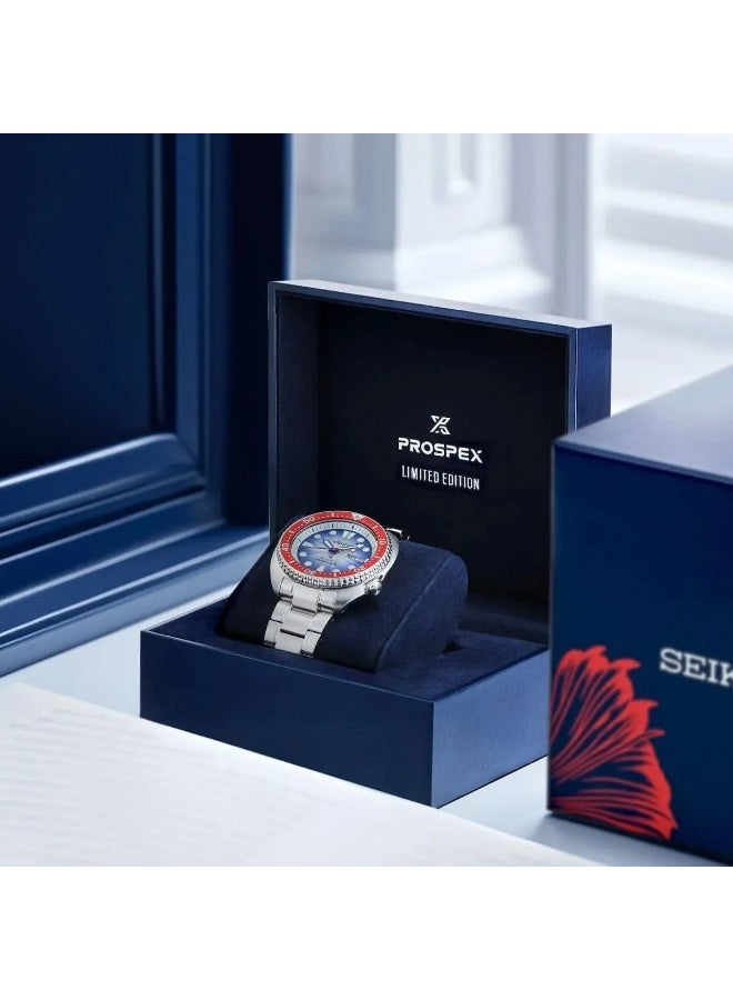 سيكو Limited Edition Prospex Siamese Fighting Fish Men’s Watch SRPL17, 45 mm Blue Dial, Stainless Steel Case & Bracelet, 200 m WR - Image 3