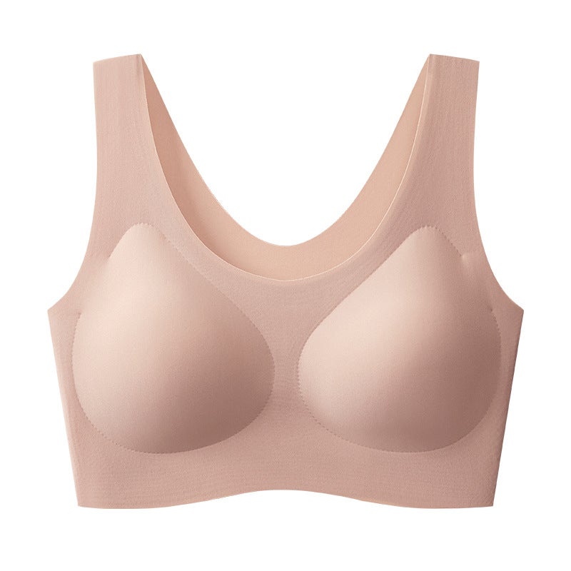 Seamless Invisible Foundation Tank Top Bra for Women Peach powder - Image 5