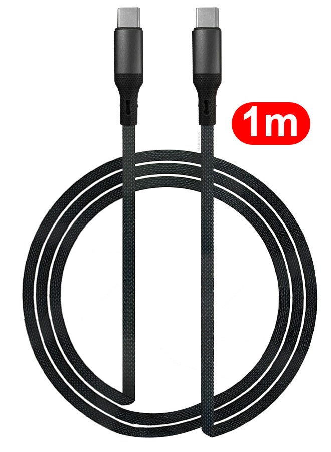 CATANES 2Packs Fast USB-C to USB-C Cable Premium Braided Fast Charging and Data Transfer, PD Supported 1m - Black - Image 5
