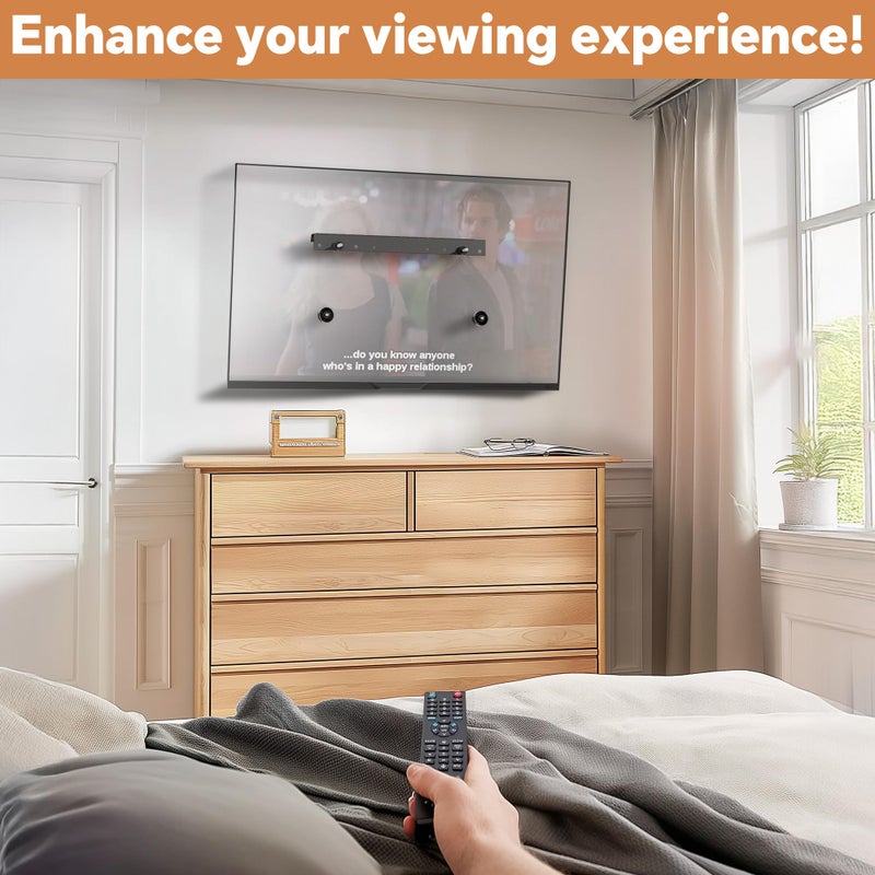 Antimbee Studless TV Wall Mount for Drywall, No Stud Hanger for 12â€“55 Inch, No Drill Wall Mount TV Bracket, VESA Max 400x400, Up to 100lbs, Low Profile, Tilts 5Â°, No Damage, Easy Install for Rental Apartment - Image 2