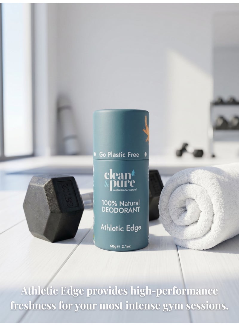 Clean & Pure Athletic Edge GPF Deodorant 60g – Natural, Long-Lasting Freshness for Active Lifestyles - Image 2