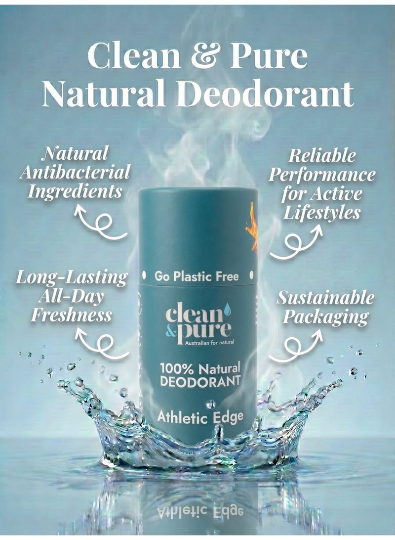 Clean & Pure Athletic Edge GPF Deodorant 60g – Natural, Long-Lasting Freshness for Active Lifestyles - Image 4