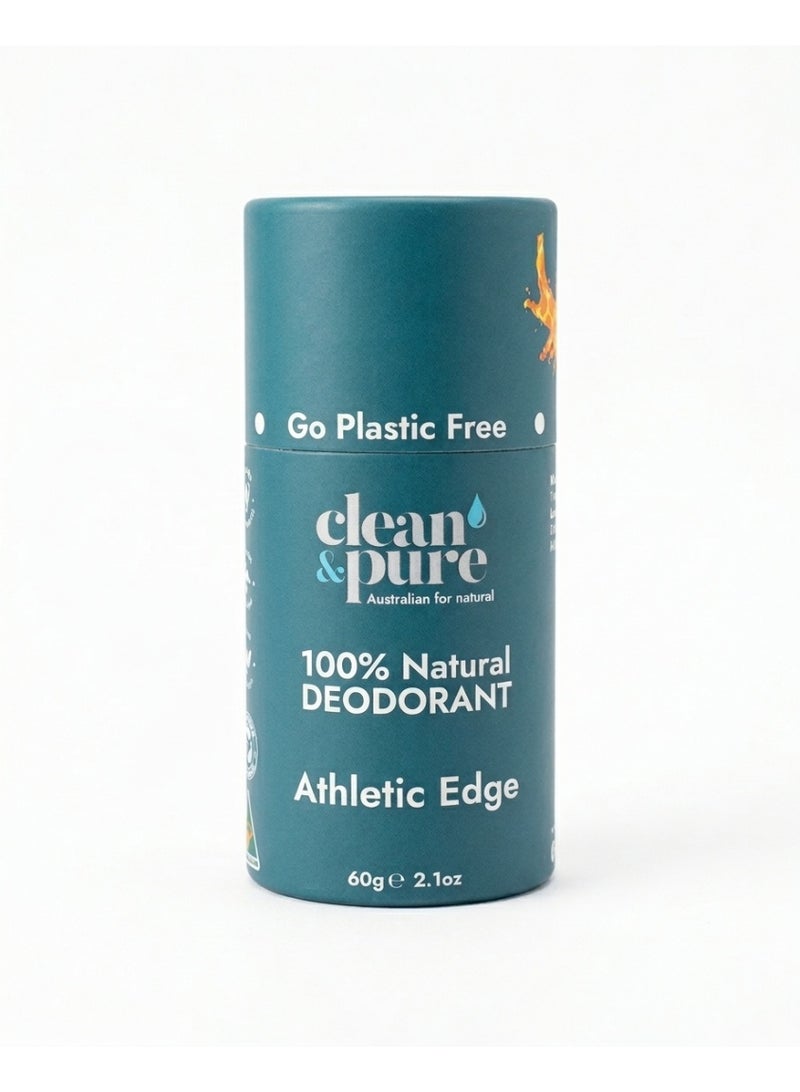 Clean & Pure Athletic Edge GPF Deodorant 60g – Natural, Long-Lasting Freshness for Active Lifestyles - Image 1