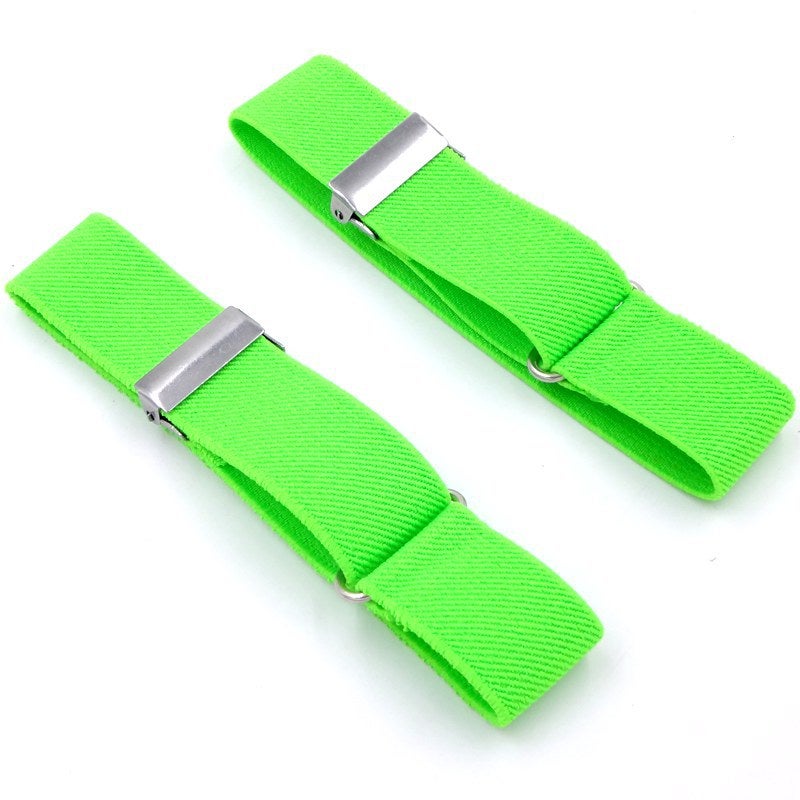 Shen Wei fabric cuff shirt sleeve ring bartender arm ring arm band cuff mens sleeve bundle suit cufflinks 2.5cm Green