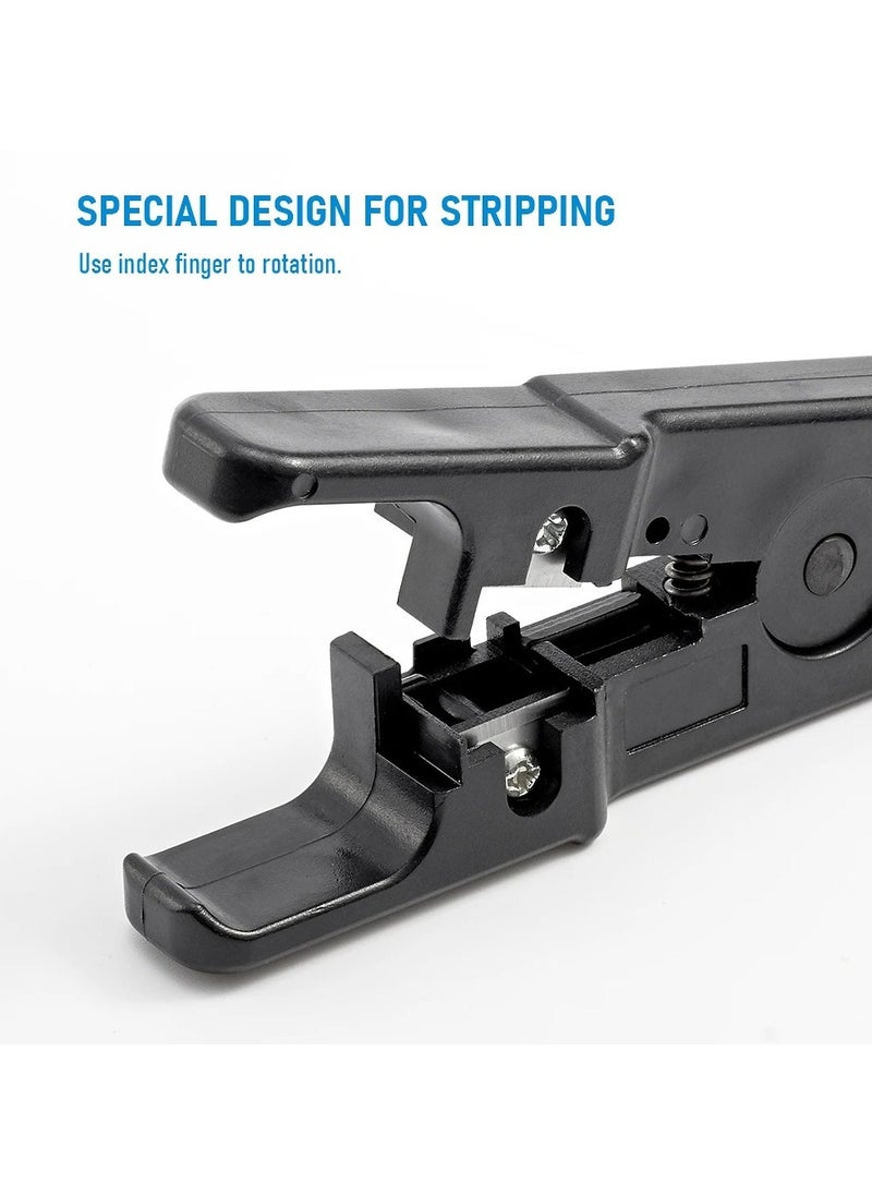 AROAQ 1PCS Wire Stripper with Knob Dual Purpose Network Tool for Peeling and Cutting Rotating Manual Stripper Tool Accessories  - Image 3