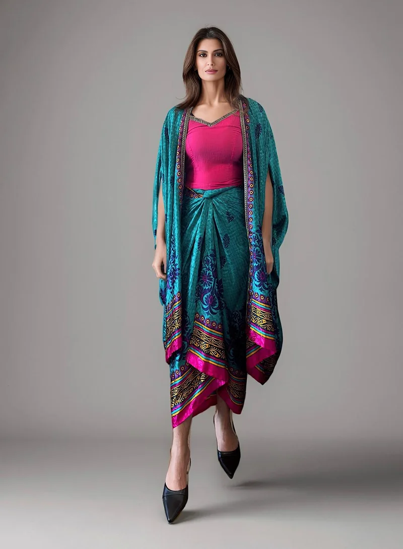 ECSTACY Cape Dress Set
