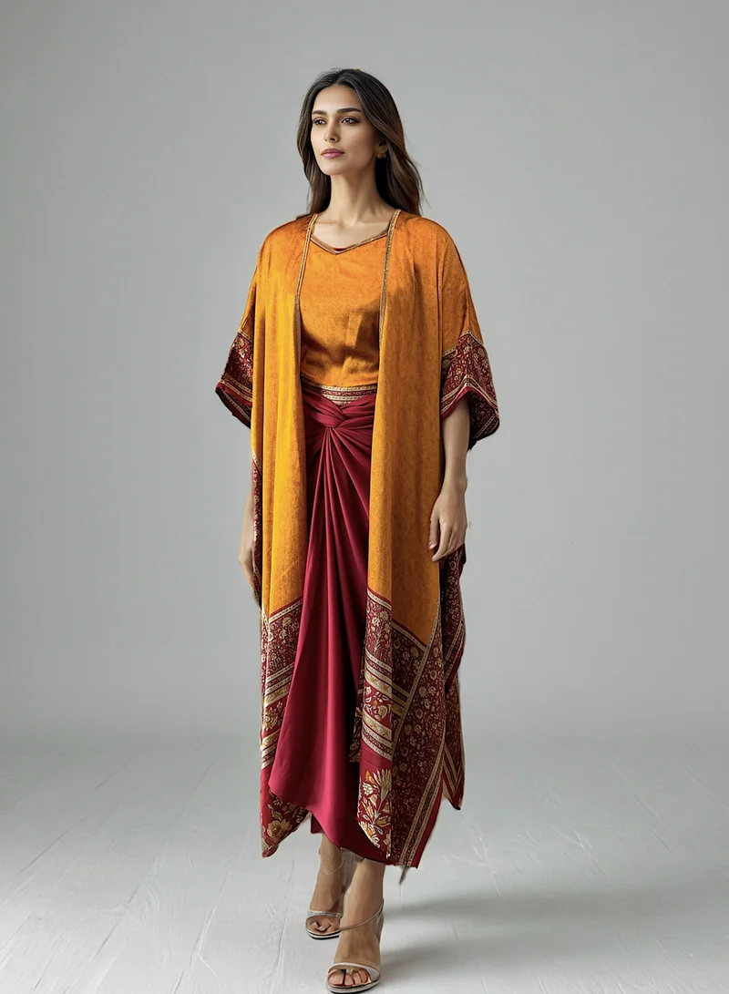 ECSTACY Cape Dress Set
