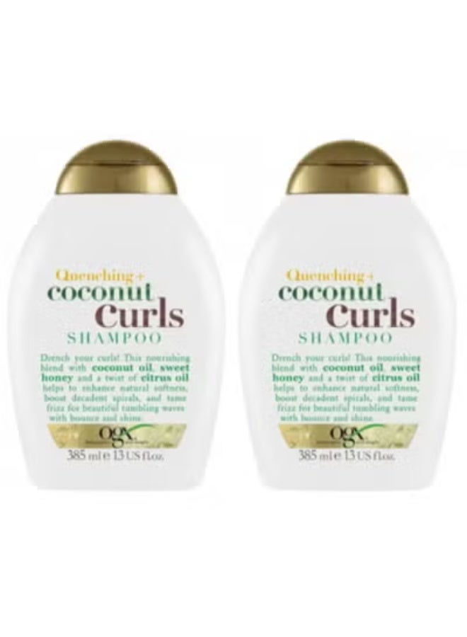 Ogx 2 pcs of Quenching + Coconut Curls Shampoo - 385 ml - Image 1