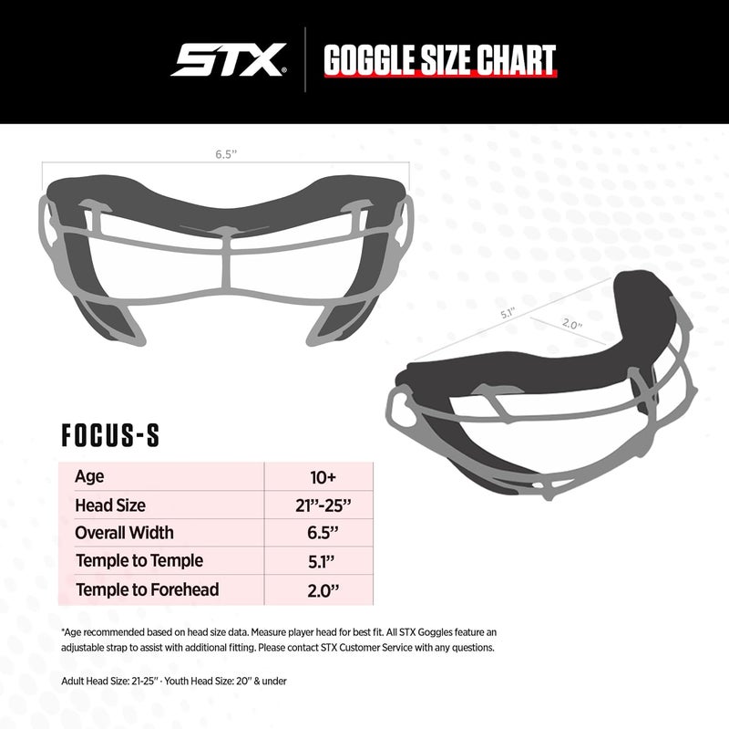 STX Lacrosse Focus-S Goggle - Image 3