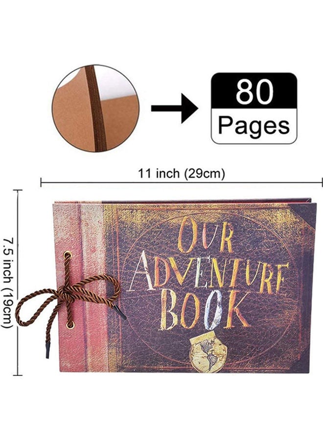 طقم ألبوم صور بتصميم كتاب مغامراتنا مكون من 80  متعدد الألوان 29x19سم - Image 3