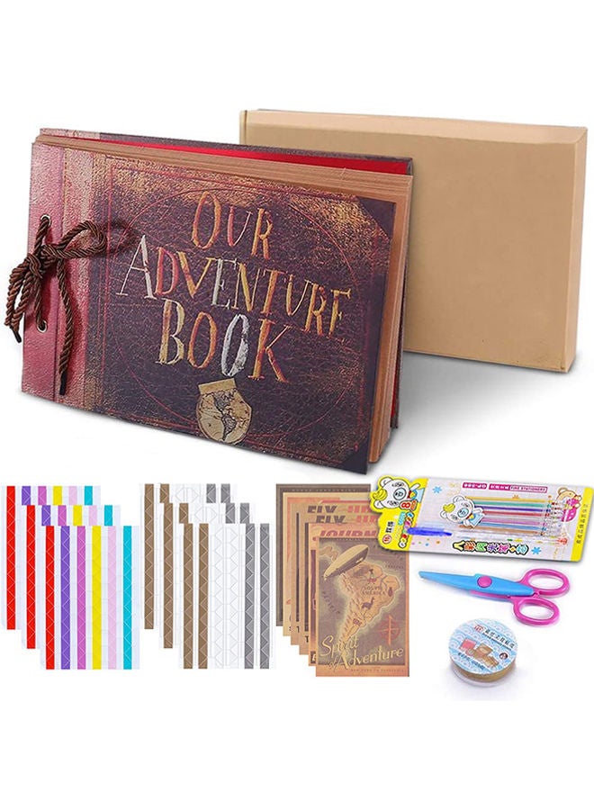 طقم ألبوم صور بتصميم كتاب مغامراتنا مكون من 80  متعدد الألوان 29x19سم - Image 1