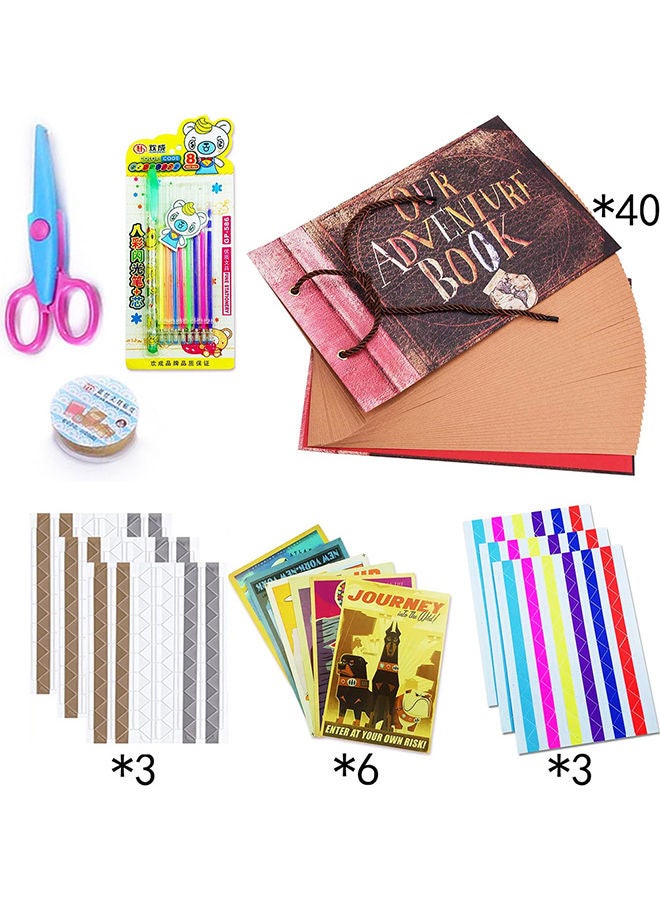 طقم ألبوم صور بتصميم كتاب مغامراتنا مكون من 80  متعدد الألوان 29x19سم - Image 2