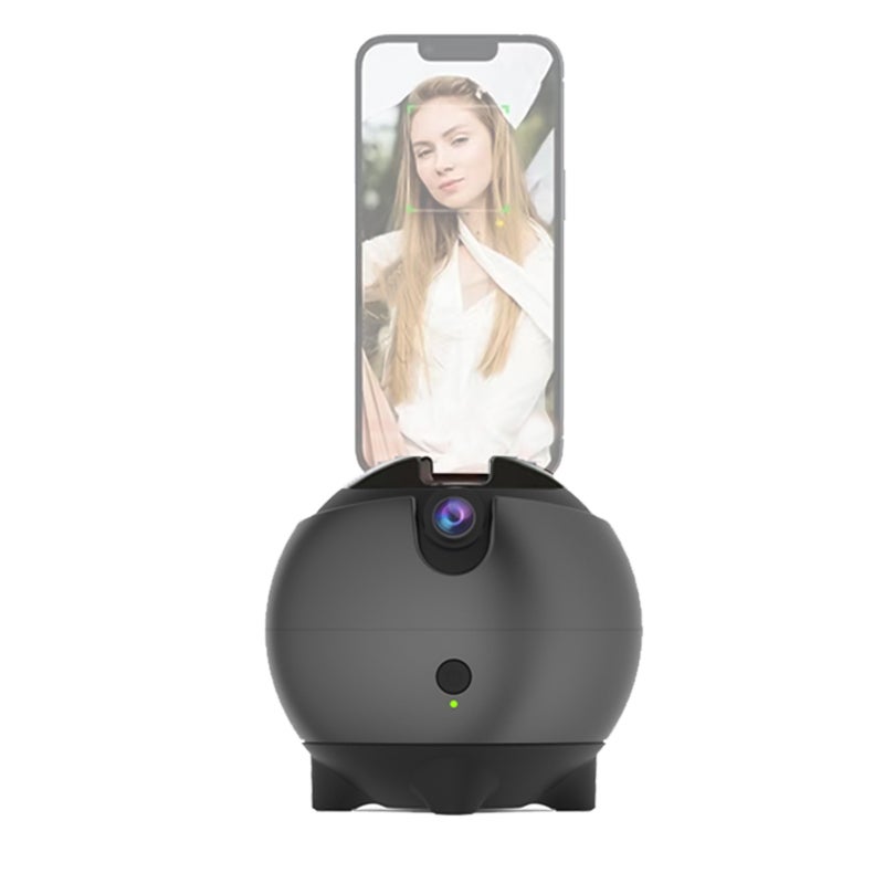 AI Auto Face Tracking Gimbal Smartphone Stabilizer 360° Rotation Gesture Control - No APP Required Desktop Robot Cameraman for Vlog Live Streaming Video Recording - Image 2