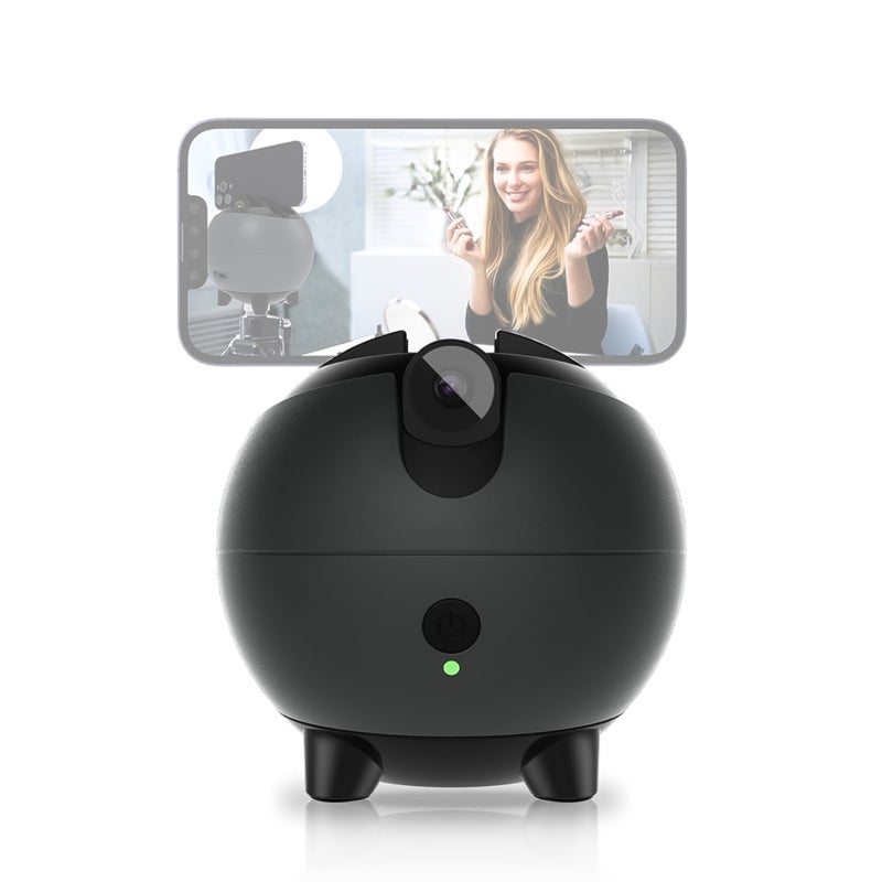 AI Auto Face Tracking Gimbal Smartphone Stabilizer 360° Rotation Gesture Control - No APP Required Desktop Robot Cameraman for Vlog Live Streaming Video Recording - Image 3