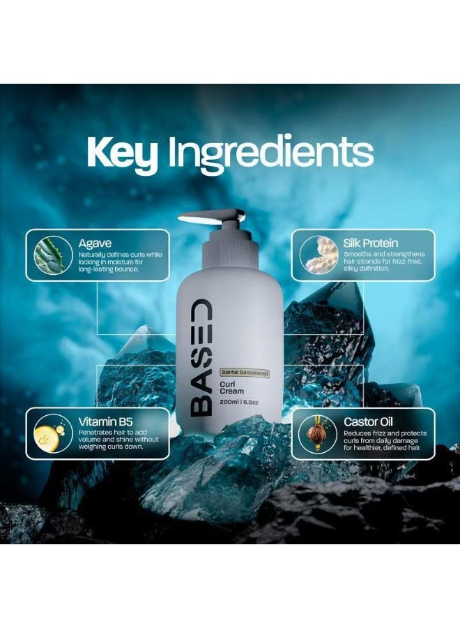 Based Curl Cream Styler, Anti Frizz Curling Cream for Curly Hair, Repair, Define, Hydrate & Style with Natural Frangrance (6.8oz Pack of 1) - Image 3