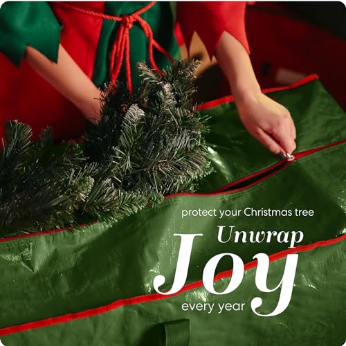 Handy Laundry, Christmas Tree Storage Bag - Stores 7.5 Foot Artificial Xmas Holiday Tree, Durable Waterproof Material, Zippered Bag, Carry Handles, Protects Against Dust, Insects and Moisture. - Image 2