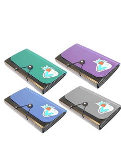 Terabyte حامل دفتر الشيكات المتوسع وحقيبة المستندات للسفر - 12 قسمًا - أسود وأزرق (قد يختلف اللون)  - Image 2