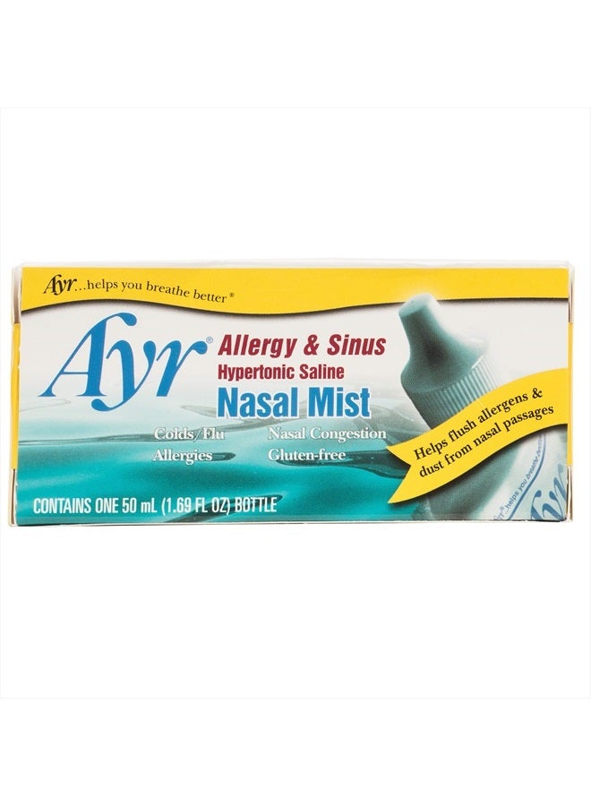 AYR Allergy & Sinus Hypertonic Saline Nasal Mist, White, 1.69 Fl Oz  - Image 2