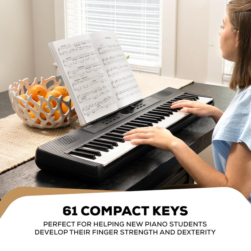 Alesis بيانو الكيبورد أليسيز ميلودي 61 MK4 للمبتدئين مع 61 مفتاح ومكبرات صوت وحامل لوحي/نوتة موسيقية و300 صوت ودروس موسيقية - Image 4