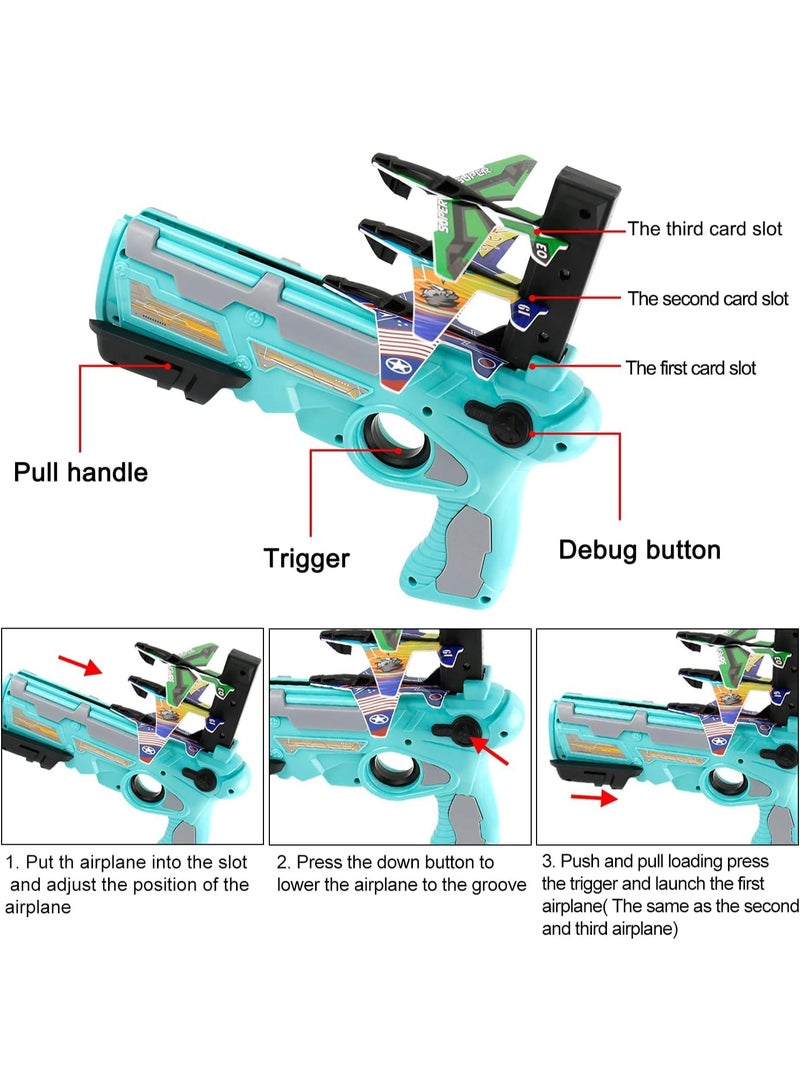 ARGT Airplane Launcher Gun, Catapult Plane Gun, Safe and Fun Shooting Guns for Kids, Paper Foam Gliders for Quick and Easy Operation, Nearly Unbreakable Plastic for Kids - Image 5