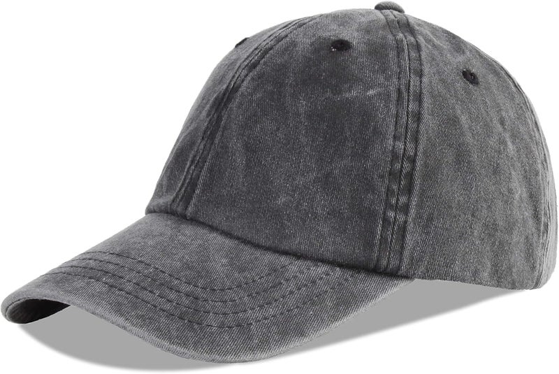LANGZHEN Unisex Baseball Cap 100% Cotton Fits Men Women Washed Denim Adjustable Dad Hat - Image 2