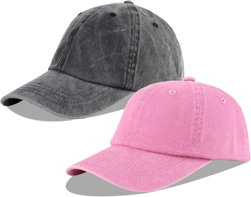 LANGZHEN Unisex Baseball Cap 100% Cotton Fits Men Women Washed Denim Adjustable Dad Hat - Image 1
