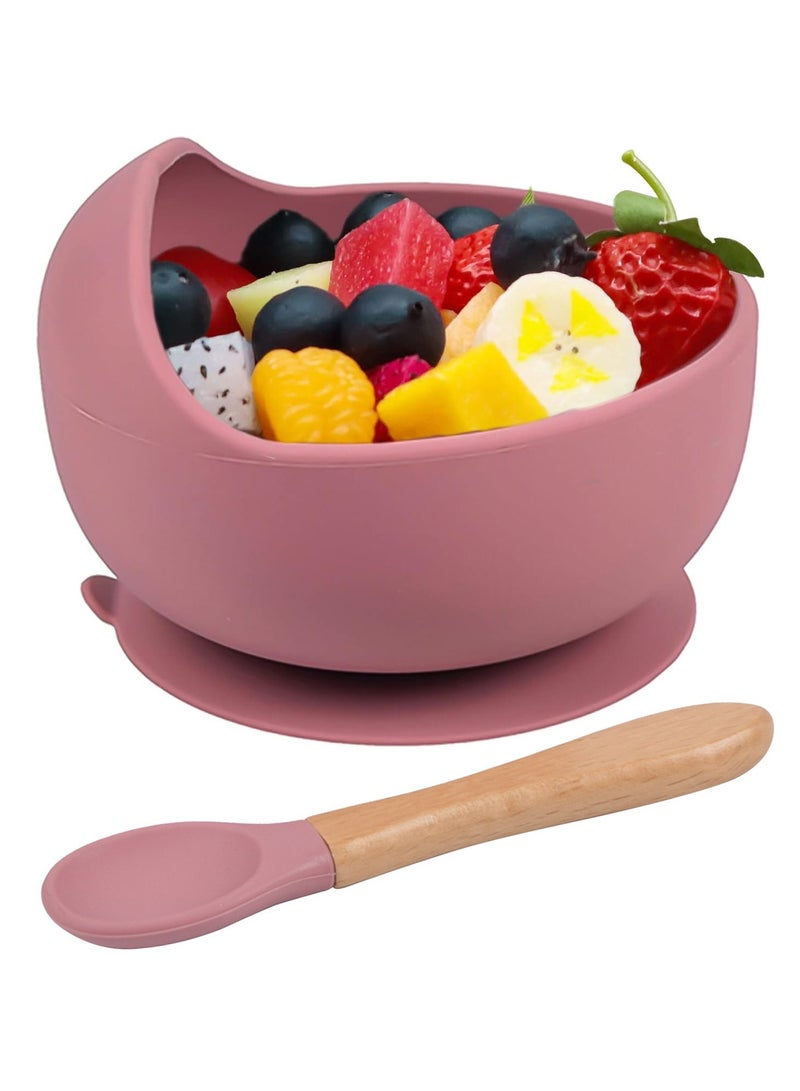 iMissiu Baby Feeding Bowls with Suction and Spoon Set BPA-Free Toddler and Baby Food Bowls Red for Everyday Use Home and Travel - Image 1