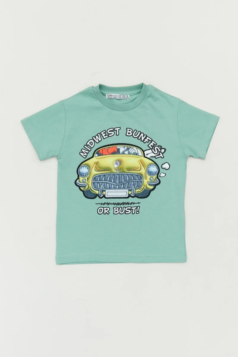 فولامودا Car Printed Illuminated Boy's T-Shirt
